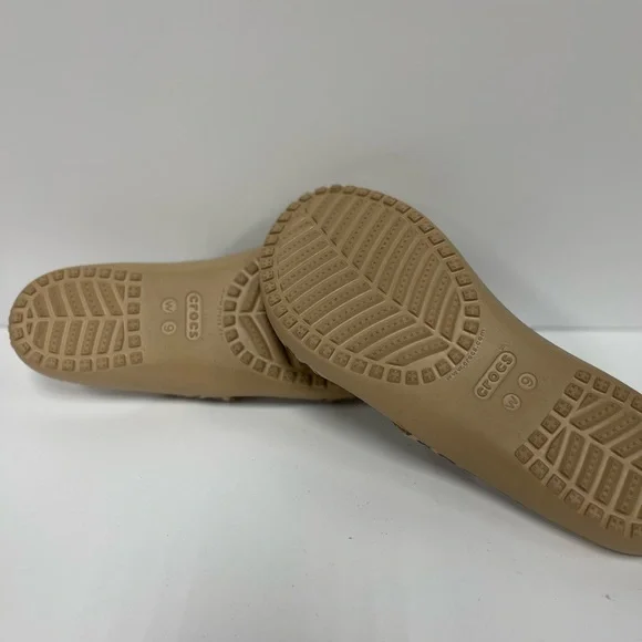 CROCS Tan Leopard Sandals - Picture 2 of 2